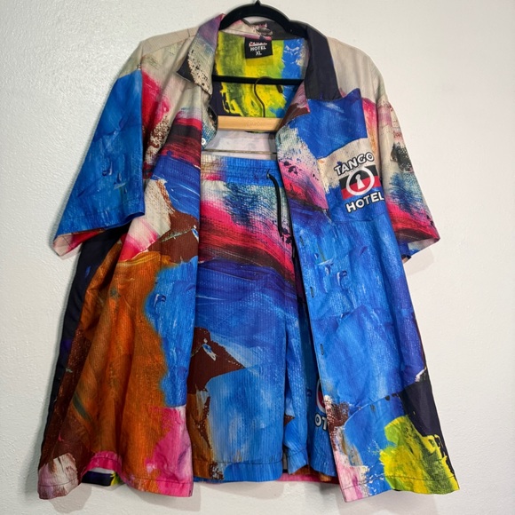 Tango Hotel Men's Multicolor Shorts & Shirt Set. Sz XL. - Picture 1 of 13